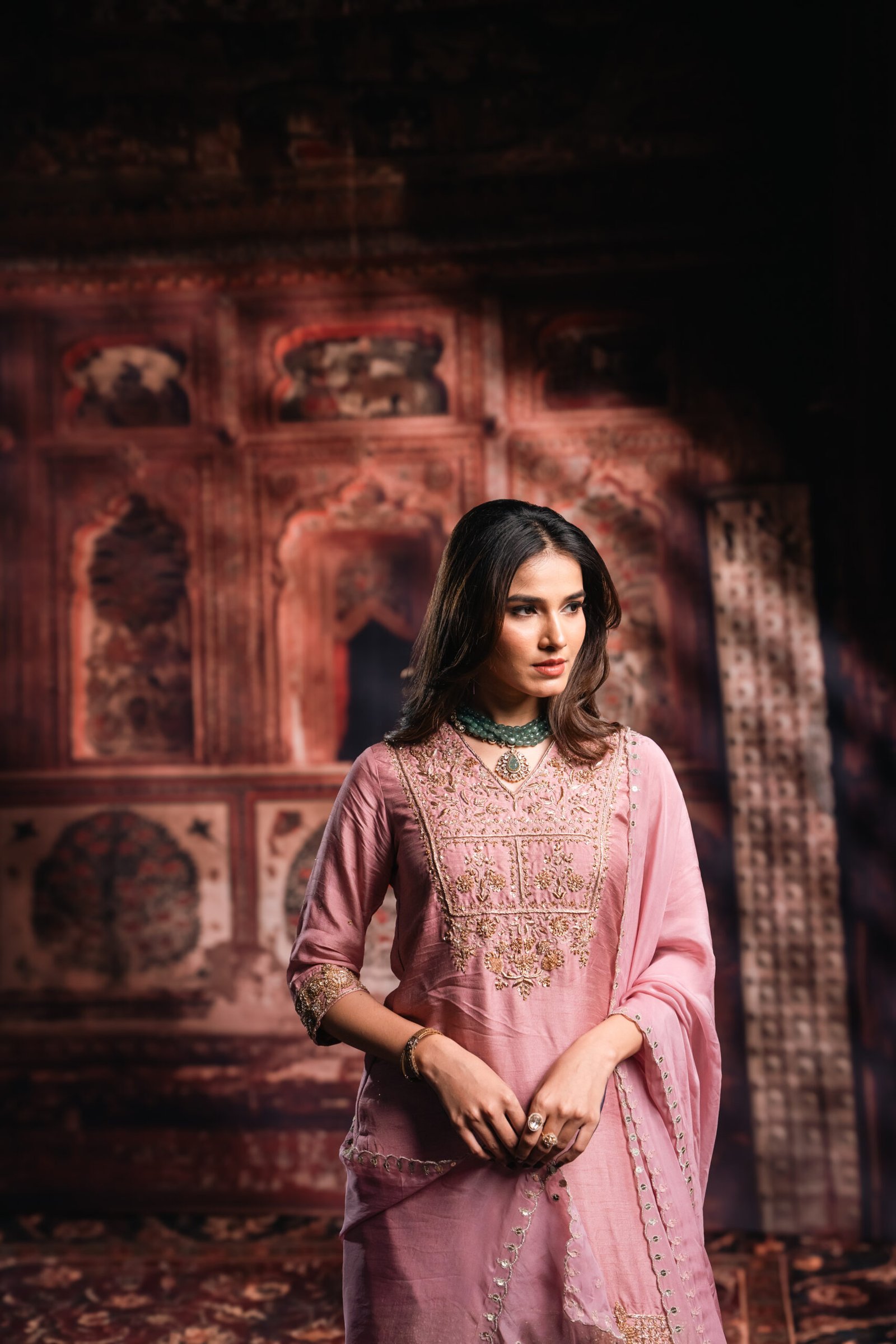 Crimson pink Sharara