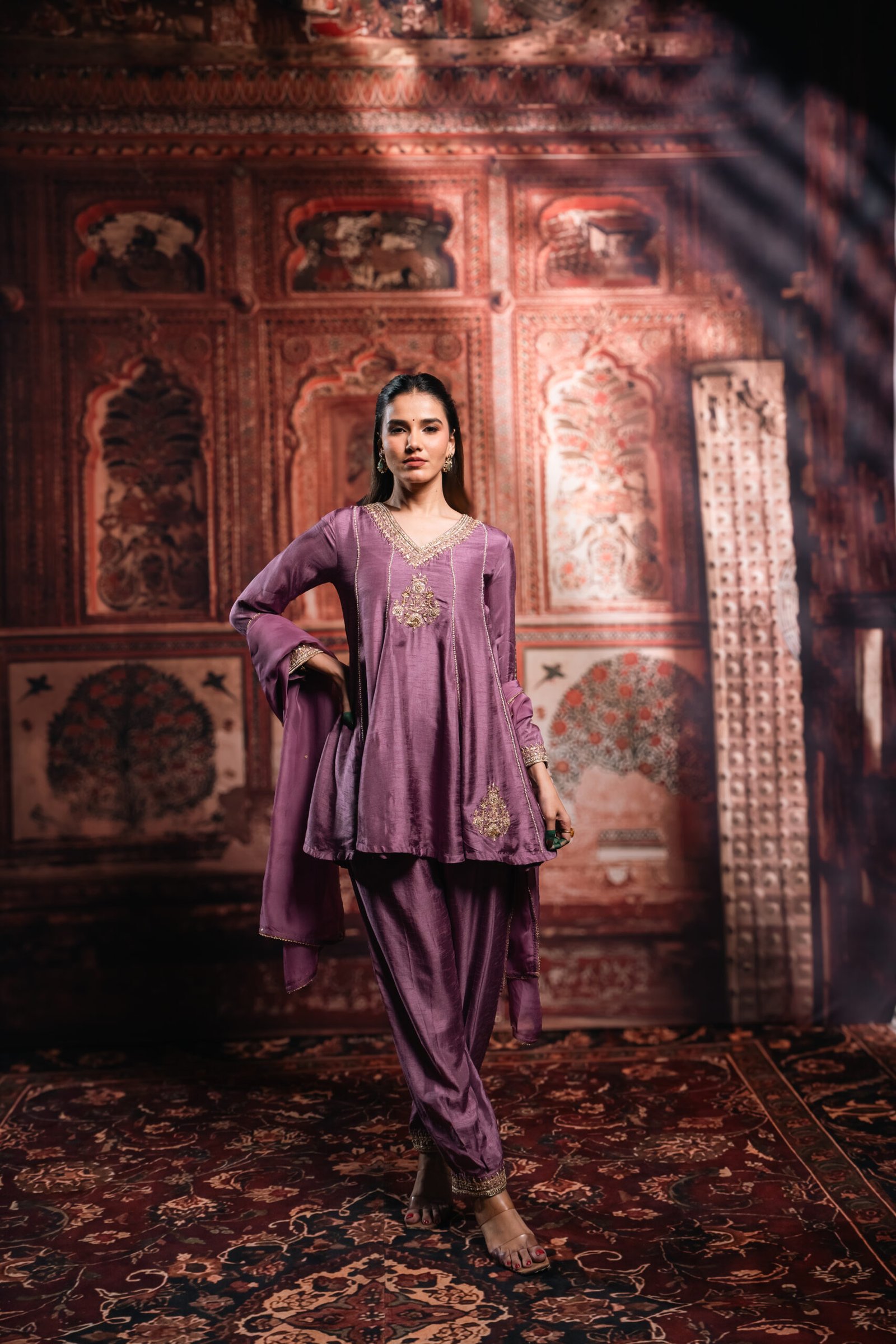 Lilac Punjabi Suit - Image 3