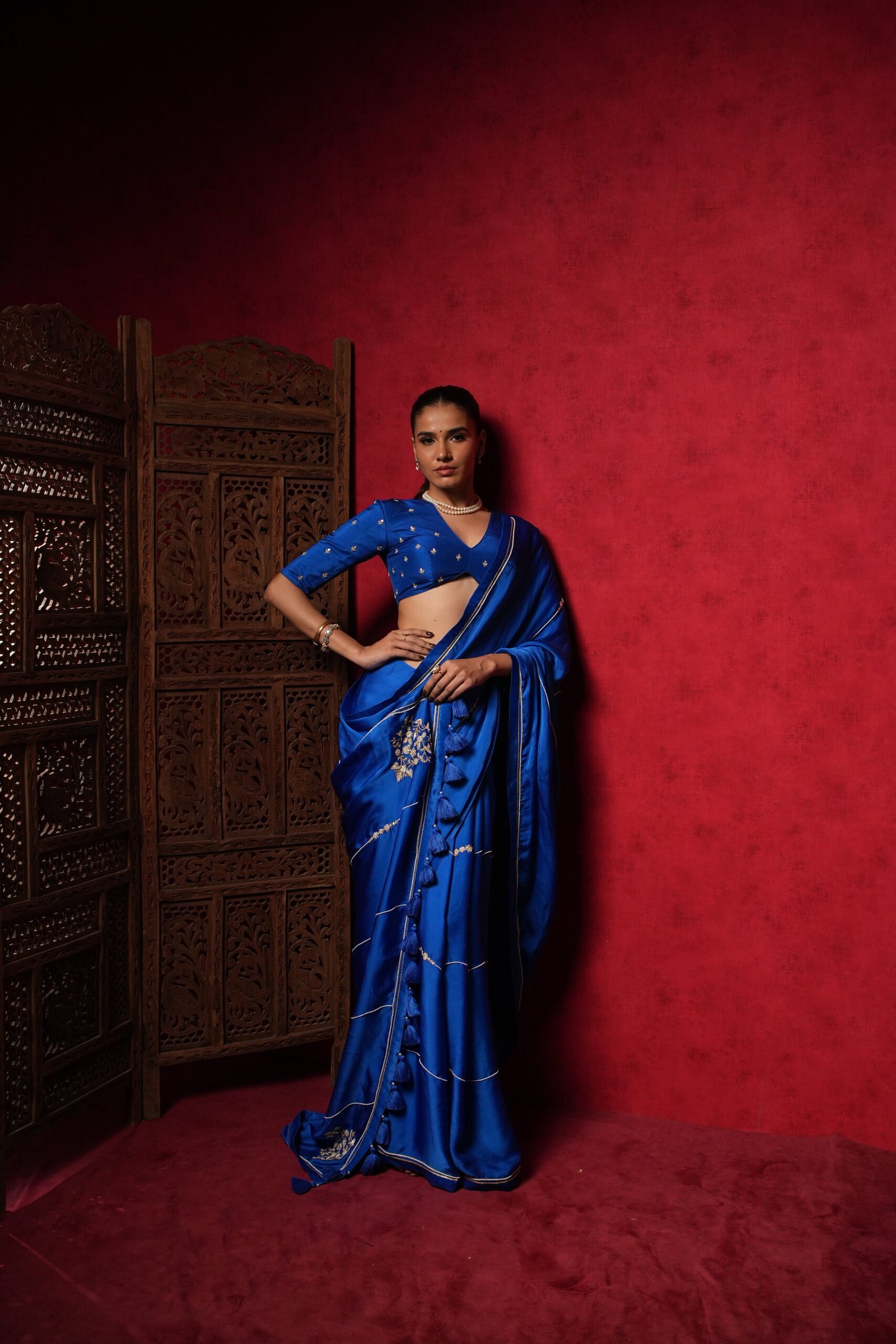Cobalt Blue Silk Saree