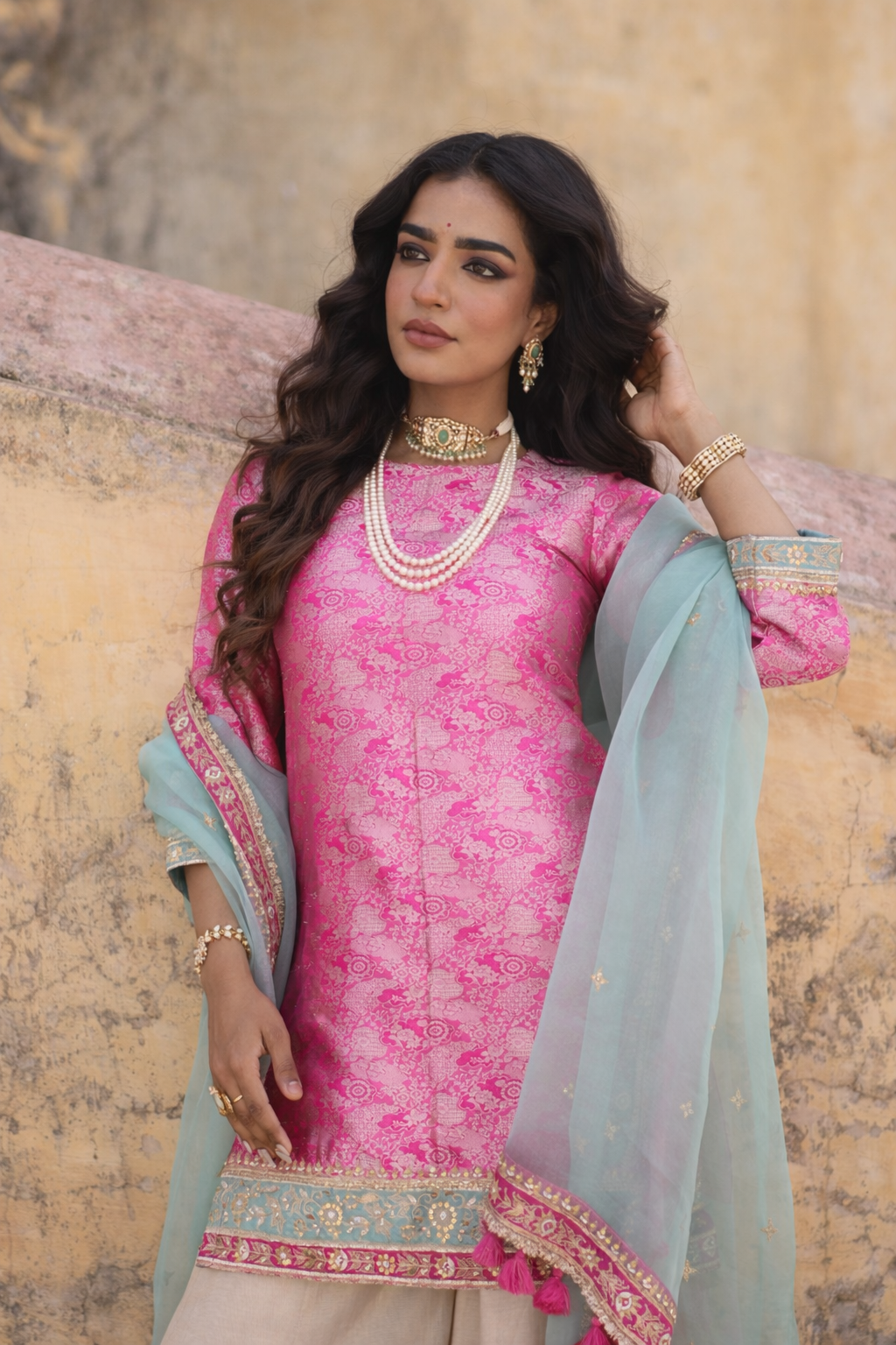 Mrinalini Kurta Sharara Set - Image 3