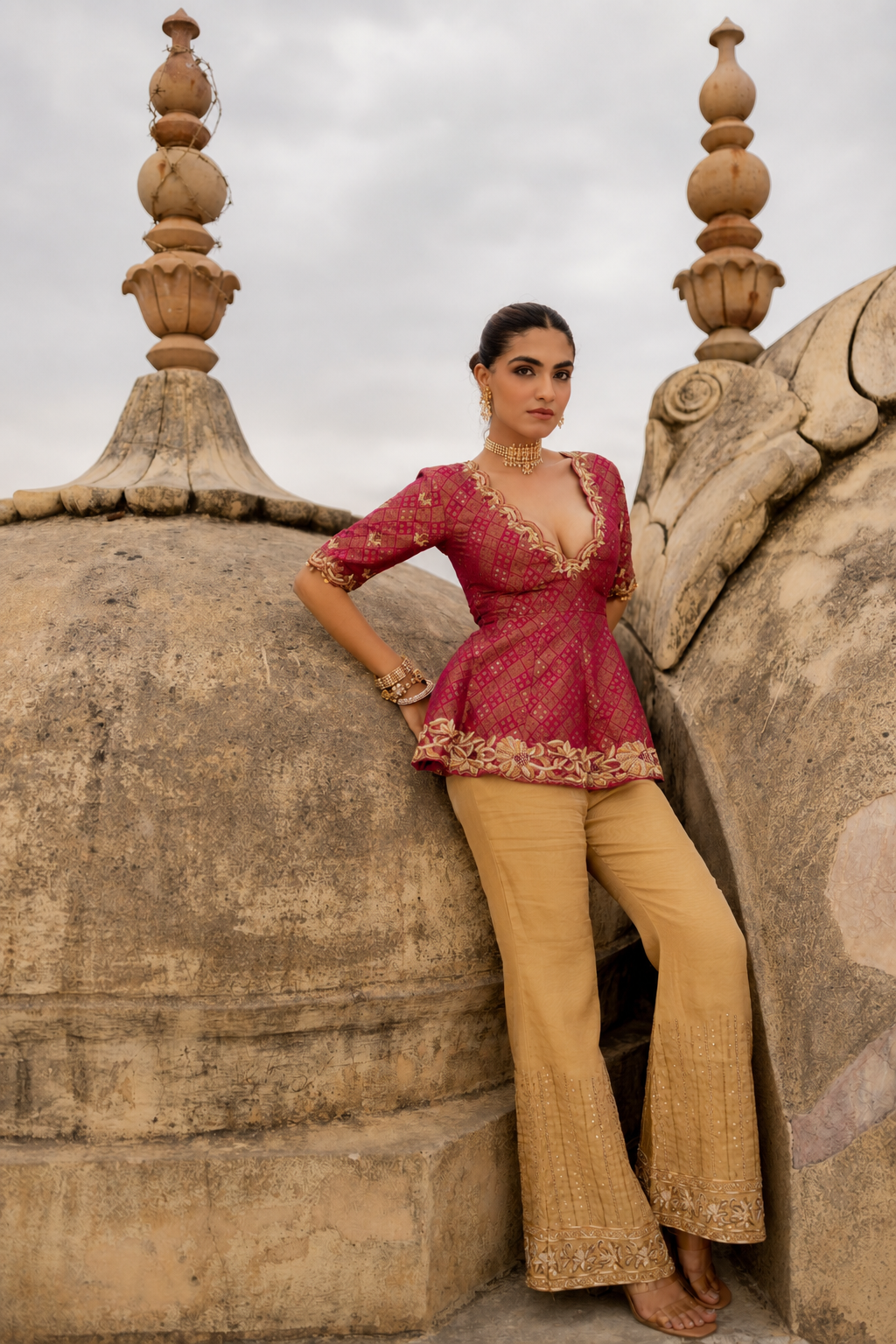 Kiara Top With Bell Bottom Pant